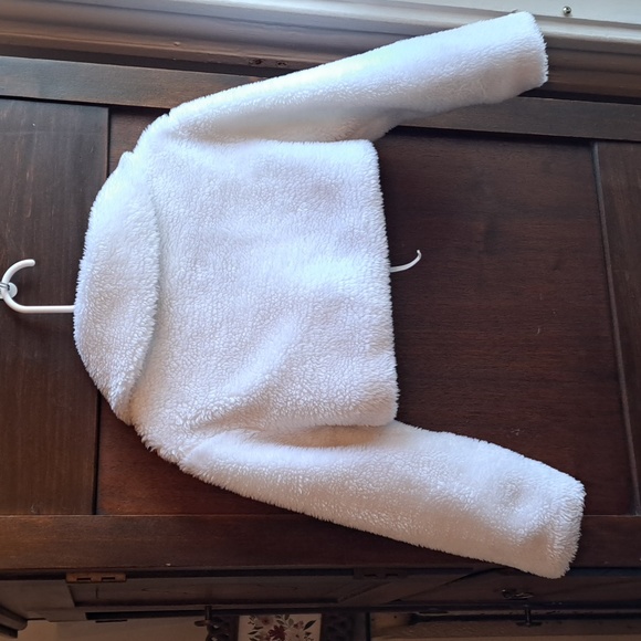 HG Princess size 4 white faux fur vintage long sleeve dress collar - Picture 5 of 5